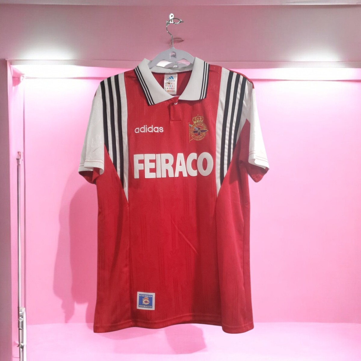 Deportivo La Coruña Away 97/98 - Football Soccer - Red - Large