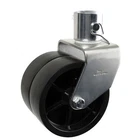 6" Dual Trailer Swirl Jack Caster Wheel With Pin 2000lbs
