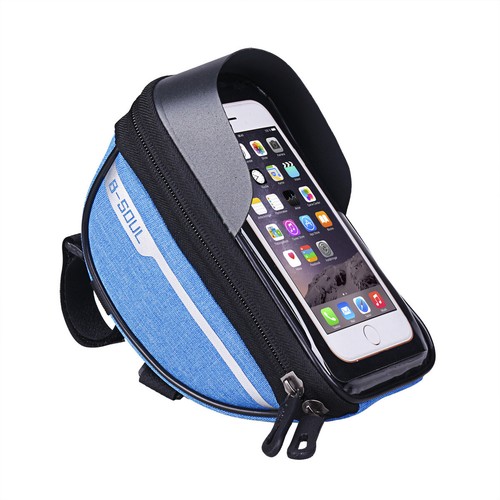 Bicycle Bag Waterproof Touch Screen Front Top Tube Frame Bag Phone Holder Case - Picture 7 of 16