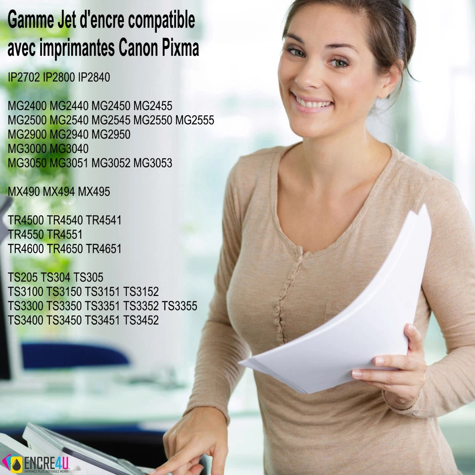 PREMIUM - Cartouches d'encre compatibles avec Canon Pixma ( série 545 546 XL ) - Photo 3/4