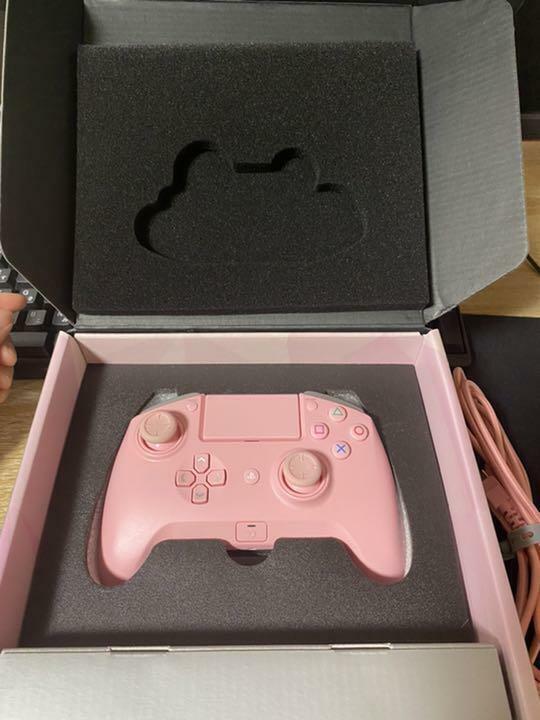 Razer Raiju Tournament Edition Quartz Pink PS4 Officially Controller w/Box  F/S