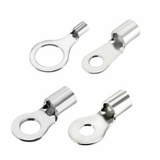 Non-Insulated U-Type Copper Crimp Terminals0.5-16mm2Wire Connector SilverTone KD