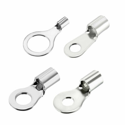 Non-Insulated U-Type Copper Crimp Terminals0.5-16mm2Wire Connector SilverTone KD