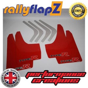 civic fn2 flaps 4mm mud mudflaps rally pvc honda type logo red style big