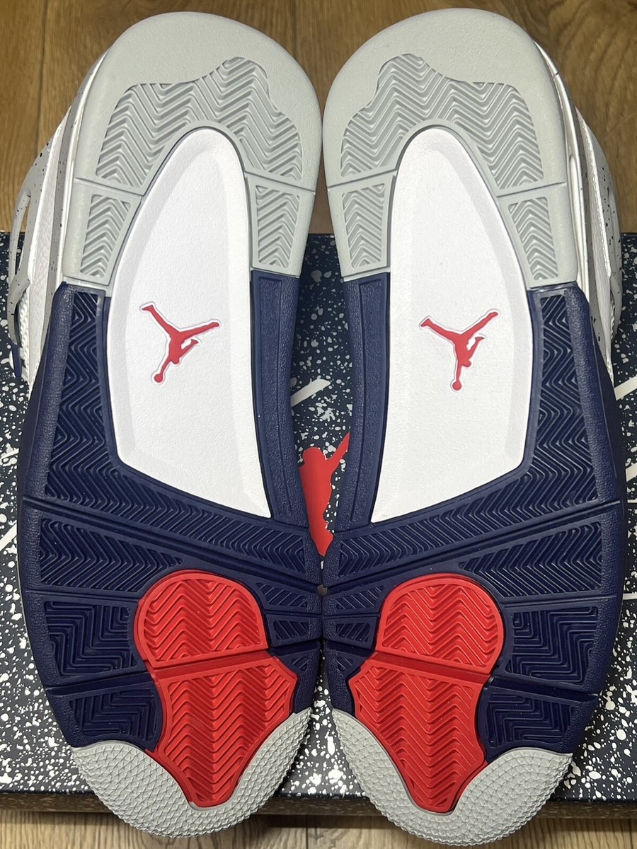 Size 10- Brand New Air Jordan 4 Retro White Midnight Navy Size 10- Brand New Air Jordan 4 Retro White Midnight Navy