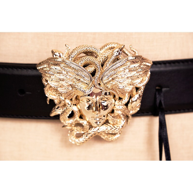 36/90 NEW $950 VERSACE Men's GOLD WINGED MEDUSA LARGE BUCKLE 36/90 NEW $950 VERSACE Men's GOLD WINGED MEDUSA LARGE BUCKLE