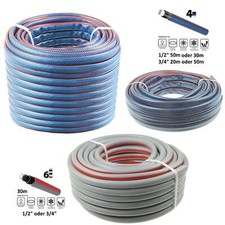 Gartenschlauch Wasserschlauch PVC zur Auswahl 1/2" 3/4" L 20m 30m 50m 4-6 lagig