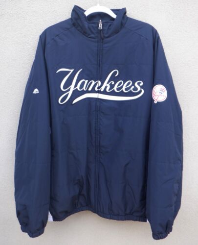 NWOT Majestic Men's New York Yankees Jacket Blue White Sewn - 2XL READ