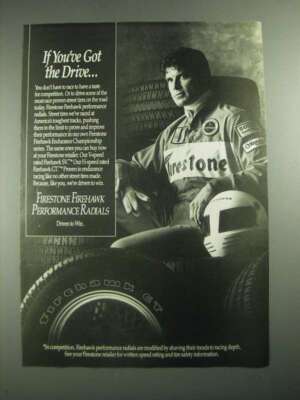 1987 Firestone Firehawk Tires Ad - If You've Got The Drive