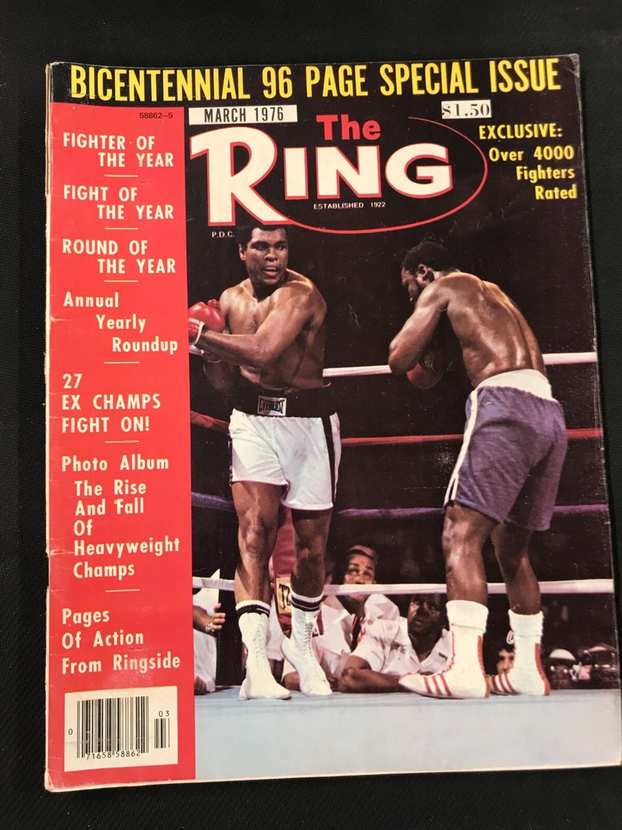 アメリカボクシング雑誌The RING 1952年6月号 The Ring Boxing Magazine - March 1976 Issue w/ Muhammad Ali Cover