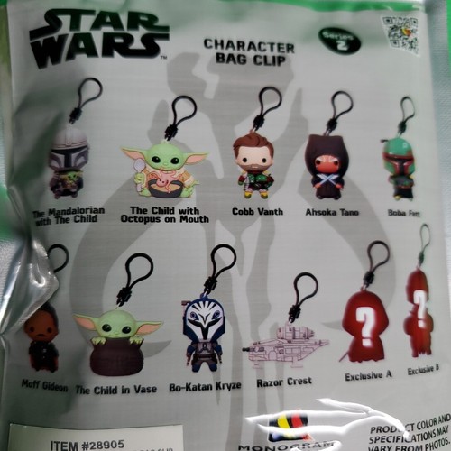 Star Wars The Mandalorian Serie 2 Charakter Tasche Clips Blindtaschen Neu/Versiegelt - Bild 3 von 4
