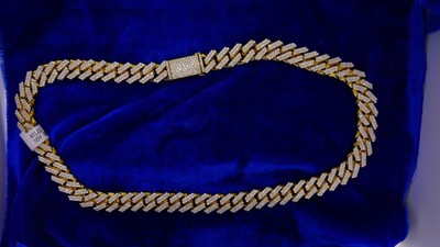Mens Miami Cuban Link Necklace 10k Gold 