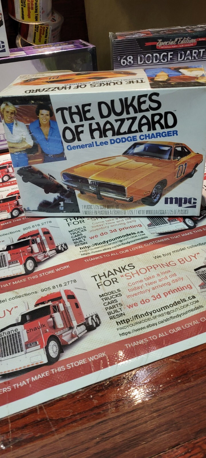 MPC 1/25 Scale General Lee Charger Model Kit from The Dukes of Hazzard MPC-706L/12