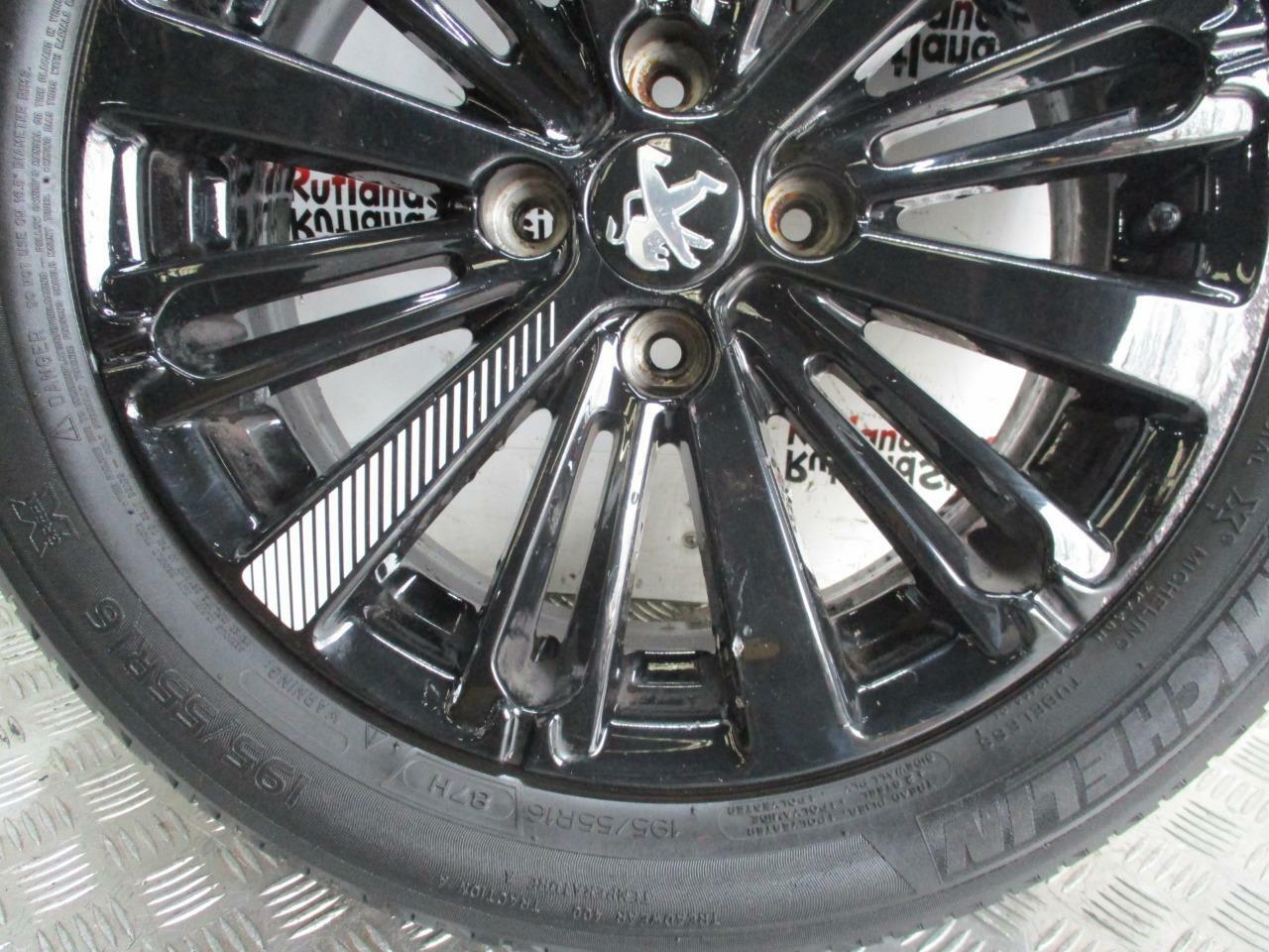 PEUGEOT 208 16 INCH OYNX BLACK TITANIUM SINGLE ALLOY WHEEL 195 / 55 /16 ...