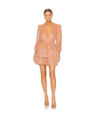 Sabina Musayev Mina Dress Size L Peach Rose Gold
