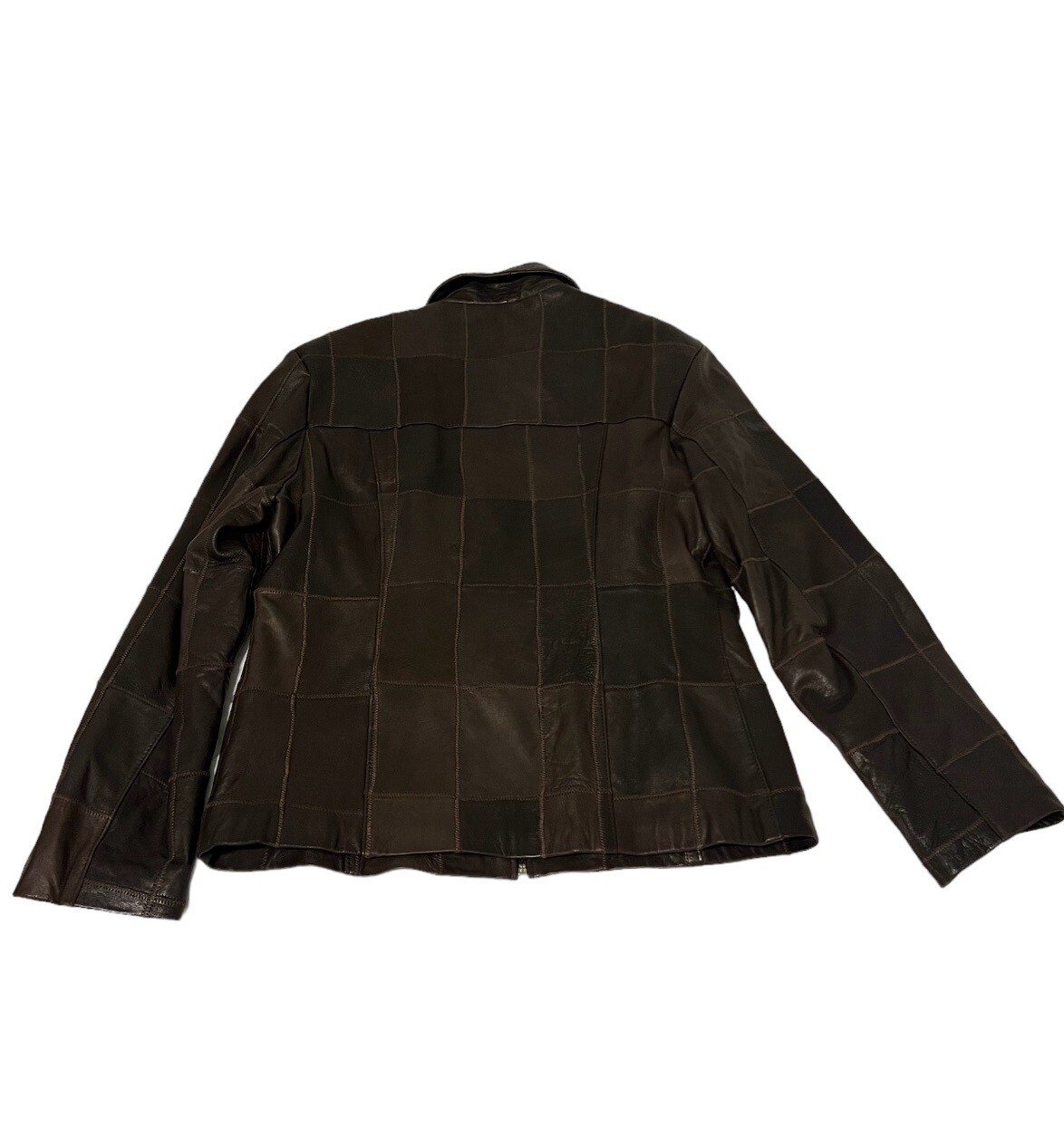 Silvia y Mario Leather Patchwork Jacket  Sheep Sk… - image 2