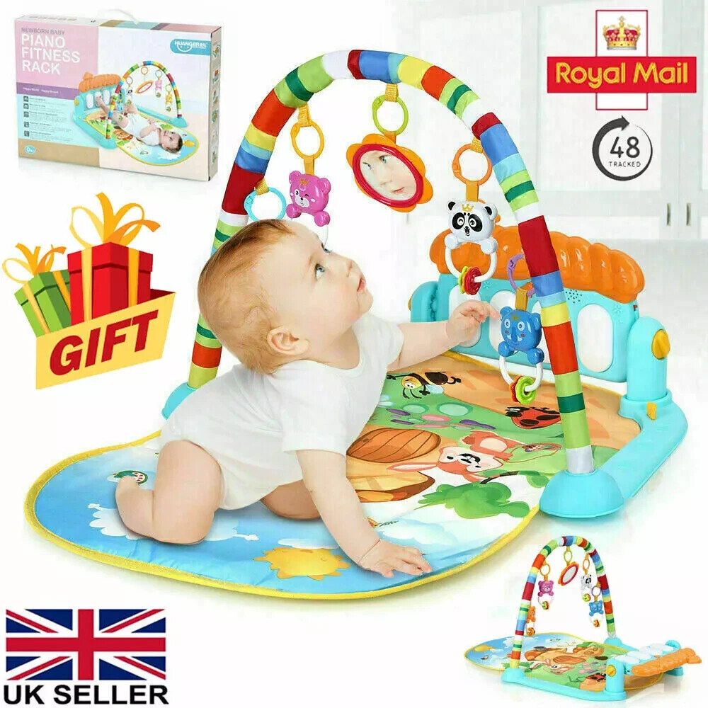 GYM PLAY MAT BABY NEWBORN KID IN1 FITNESS MUSIC LAY FUN PIANO