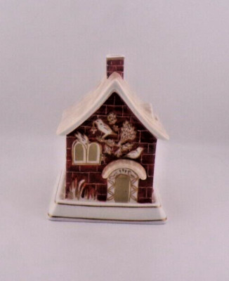 Vintage um 1960 Coalport rotes Haus Haus Pastillenbrenner Porzellan