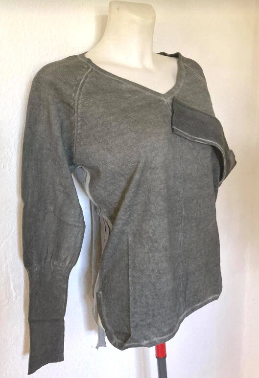 NEU: GRAU ! FEIN PULLOVER 100% BAUMWOLLE RAGLAN RÜCKENEINSATZ GR 34 B.C. D092105 - Bild 4 von 4