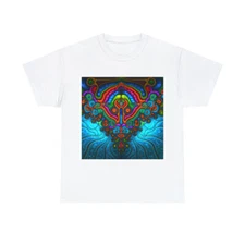 Psychedelic T Shirt Art Unisex Adult Rave Hippie LSD DMT Fractal Mushrooms