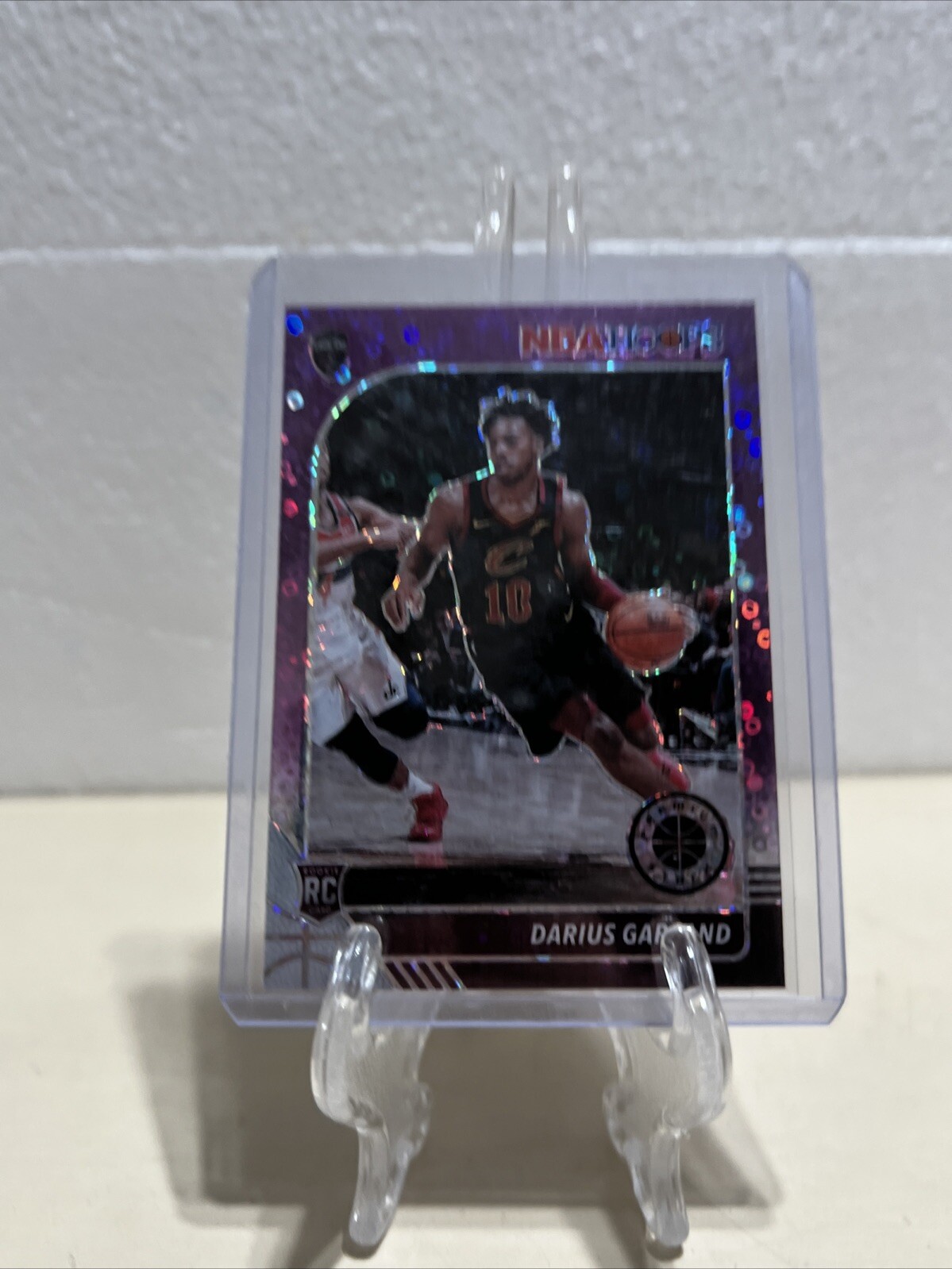2019-20 NBA Hoops Premium Stock Darius Garland Purple Disco Rookie Card #251