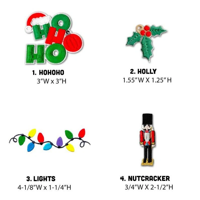 Parches de Navidad | Apliques bordados para planchar - Adornos para ropa Foto 2 de 4