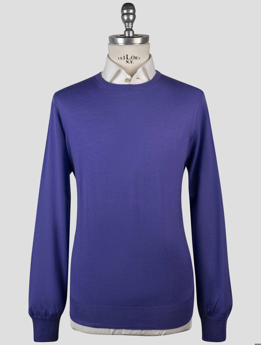 GRAN SASSO／crew neck-knit Gran Sasso Vintage Crew neck with Ribbed Detail - James Of