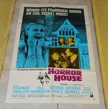 original HORROR HOUSE one-sheet poster Frankie Avalon