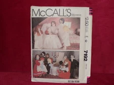 🌹 McCALL'S #7192-2" (BABY), 4½" (CHILD), 5½"-6" ADULT DOLLS/CLOTHES PATTERN  FF