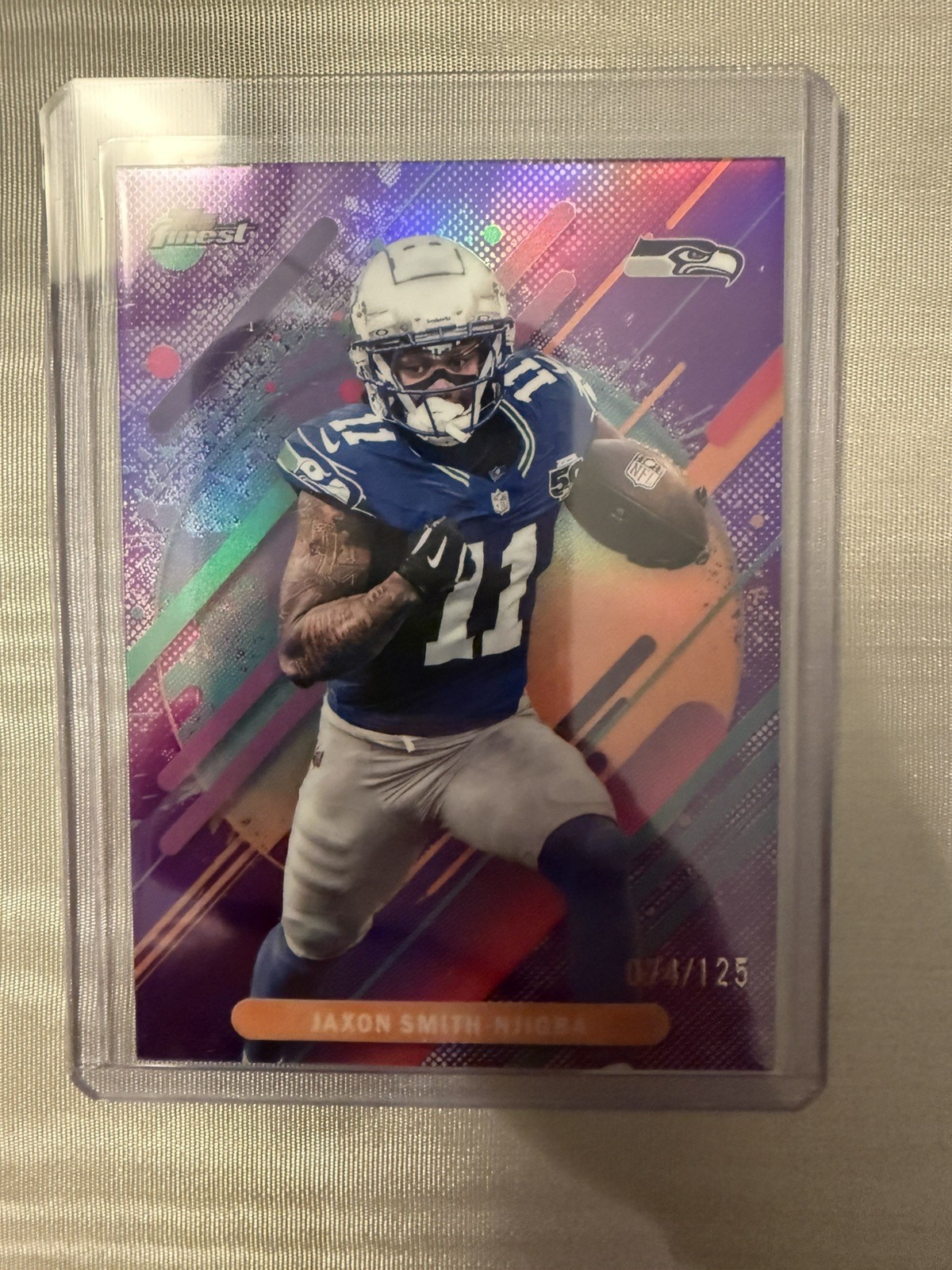 JAXON SMITH-NJIGBA 2025 TOPPS FINEST RARE PURPLE REFRACTOR /125 SEAHAWKS