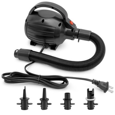 Electric Air Pump for Inflatables, 600W High Power Quick-Fill Air Pump with 4...
