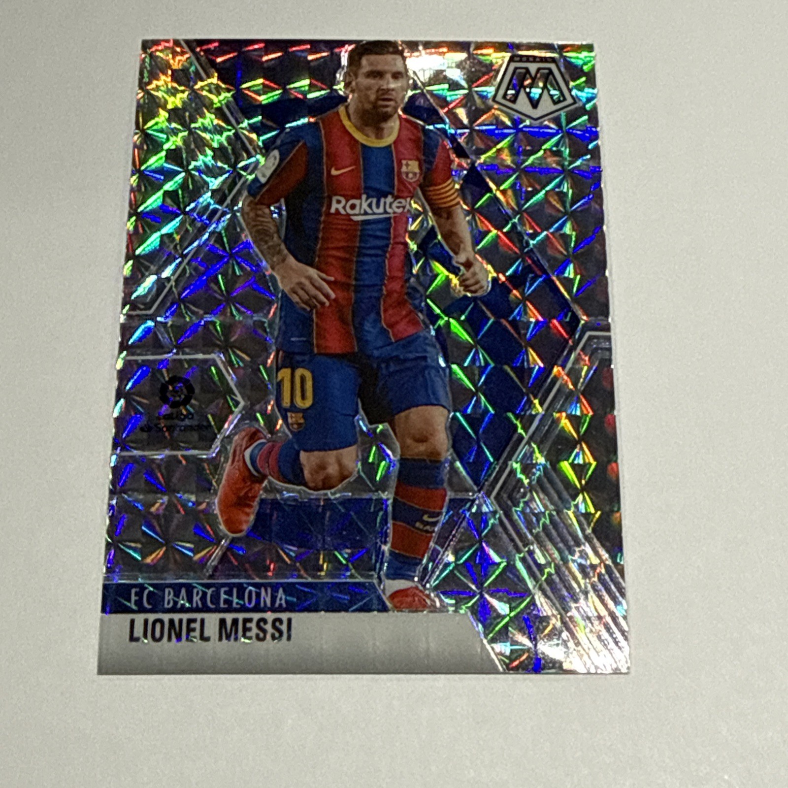 Lionel Messi 2020-21 Panini Mosaic La Liga #57 Mosaic Prizm Silver