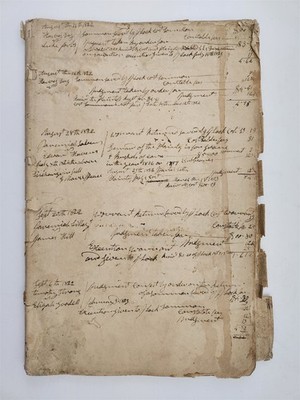 1822 1823 antique CAYUGA COUNTY ny MANUSCRIPT COURT DOCKET ledger