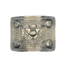 Men  s Celtic Kilt Belt Buckle Thistle Antique Finish / Celtic Kilt Belt Buckle