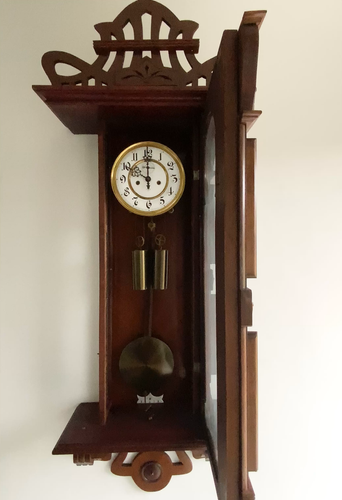 Antique Wall Clock German Vienna Regulator Long Case, 1900s - Video 1 of 1