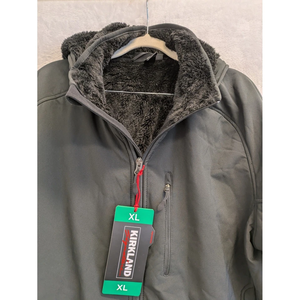 Casaco Kirkland Signature masculino XL preto jaqueta macia forrado de lã - Imagem 3 de 4