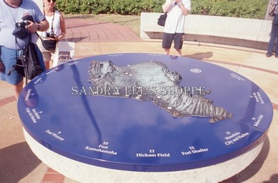 1990s Slide Relief Map South Arizona Memorial Visitors Center Hawaii #12070