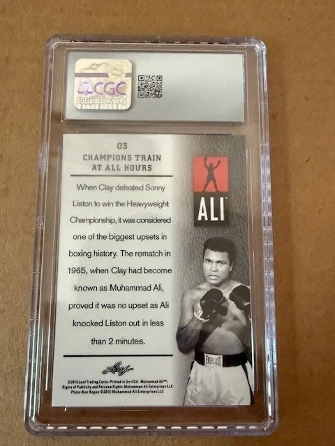 Muhammed Ali 2016 Leaf Immortal #3 CGC MINT 9 - Image 2 of 2