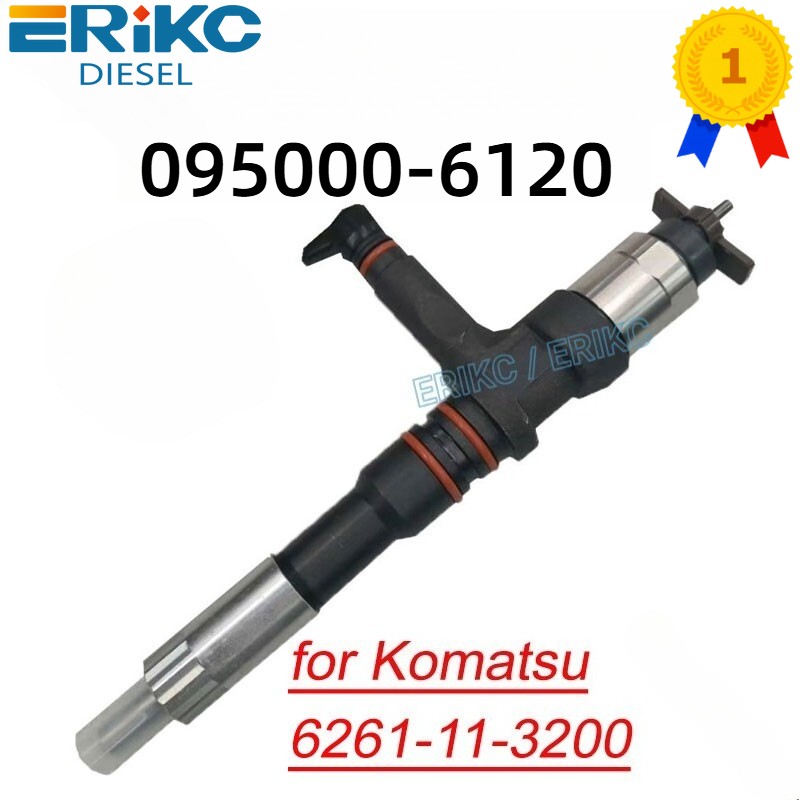 095000-6121 Fuel Injector 095000-6120 for Komatsu PC600 Excavator 6261-11-3100