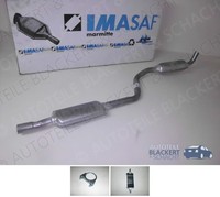 Imasaf Auspuff Mitteltopf + Anbauteile für Fiat 124 Coupe 1600 1970-1973