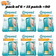 Compeed Anti-Spots Patch 15 Pcs | Acne Pimple Hydrocolloid Spot Cover | 3-in-1