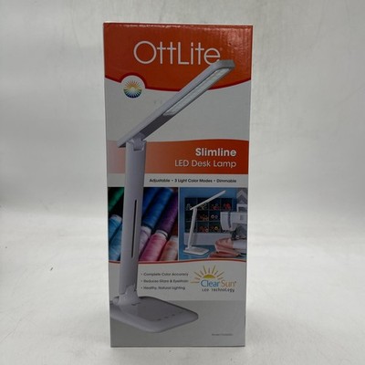 OttLite Slimline LED Desk Lamp white led