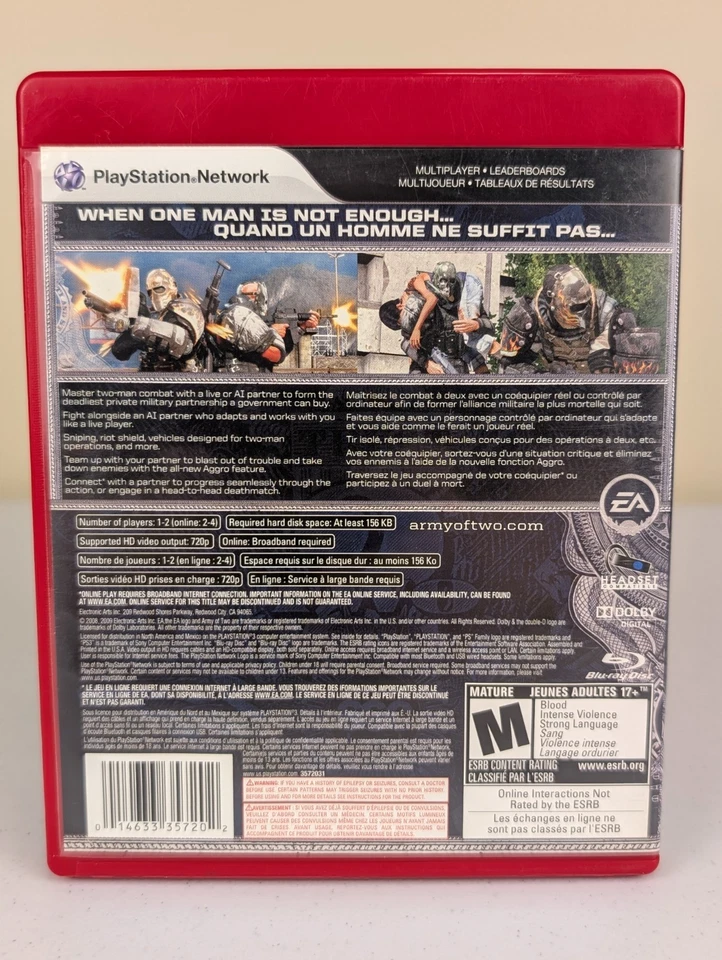 Army of Two (PlayStation 3 PS3)➡️CIB Complete  - Tested - Excellent 📀! - Image 2 of 4