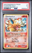 Pokemon Card PSA 5 Charizard 1/99 Platinum Arceus Cracked Ice Holo