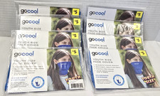8x Go Cool Youth Size Face Covering blue Reusable/Machine Washable Pull up Mask