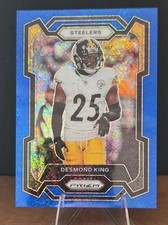 2023 Panini Prizm Blue Sparkle Prizm Desmond King Steelers #118 77/96