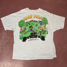 Vintage 90s BMW Moa Motorcycle Graphic T Shirt Hanes Beefy Xl USA Rare Rally