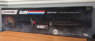 New Sealed GI Joe Modern Icons Snake Eyes Replica Sword Official 1:1 Scale