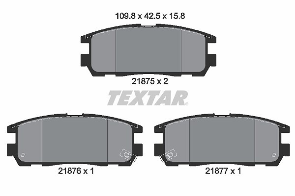 Textar Bremsbelagsatz, Scheibenbremse Hinterachse U.A. FüR Great Wall, Holden-image