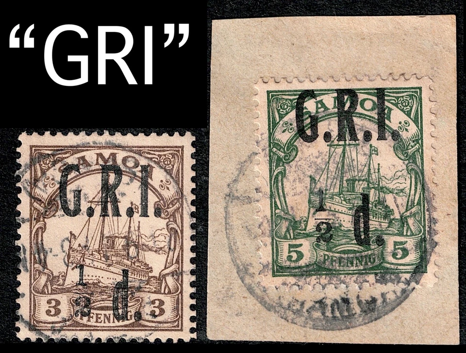 САМОА: «ИМПЕРАТОРСКАЯ НЕМЕЦКАЯ ЯХТА» — НАДБАВКИ «GRI» SG101,2,3,4,6 и 7 CV£400 - Изображение 4 из 4